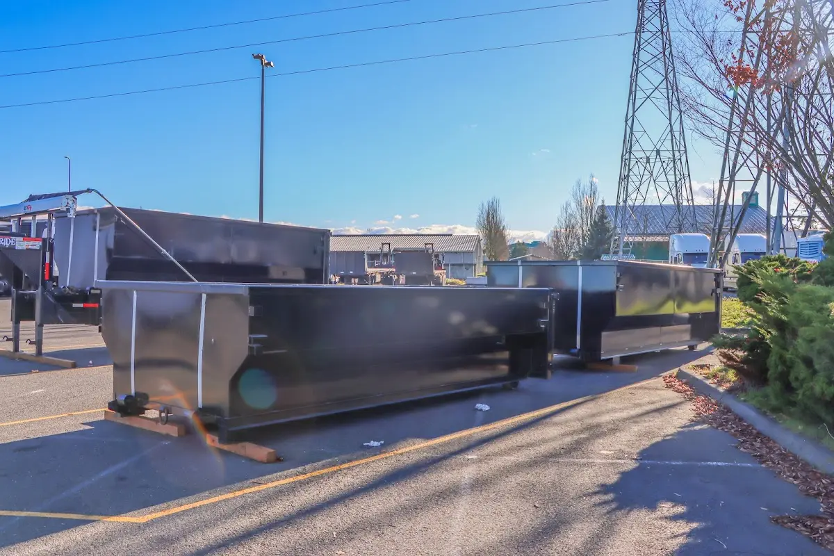 Roll-off dumpster ready for waste disposal at job site for Residential Dumpster Rental in Allen